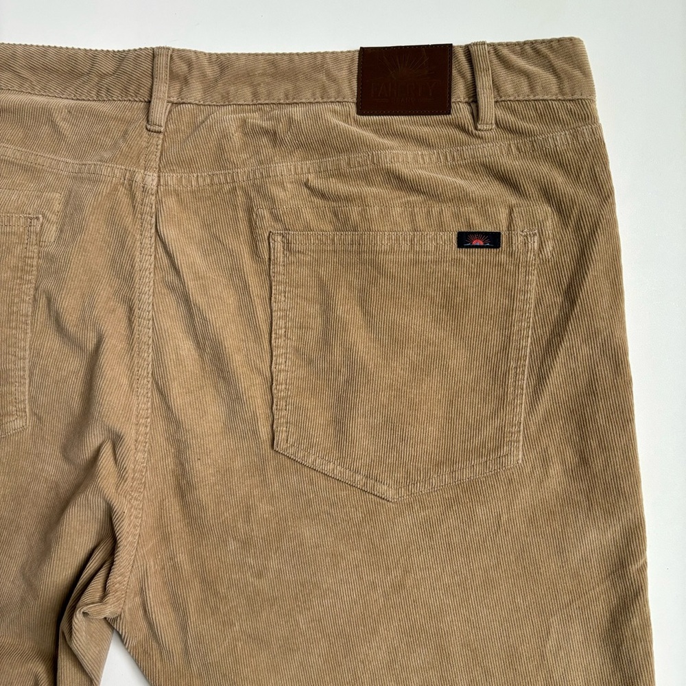 Faherty Stretch Terry Corduroy 5-Pocket Pant In Barley Tan Size 40 - Picture 6 of 17